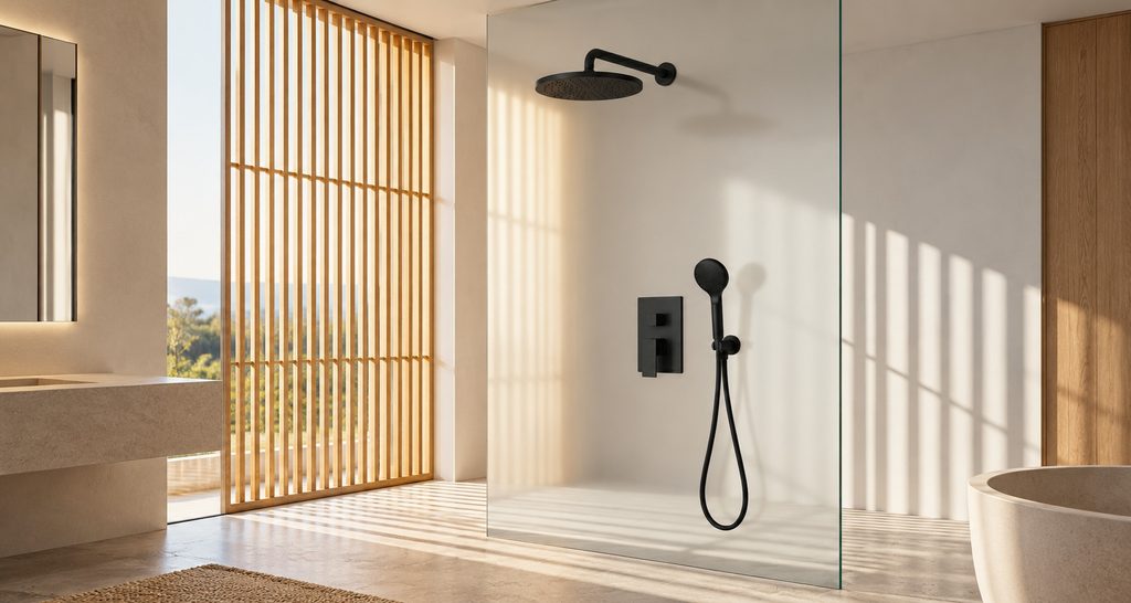 Hospitality bathroom prepared for plumbing and MEP specification
