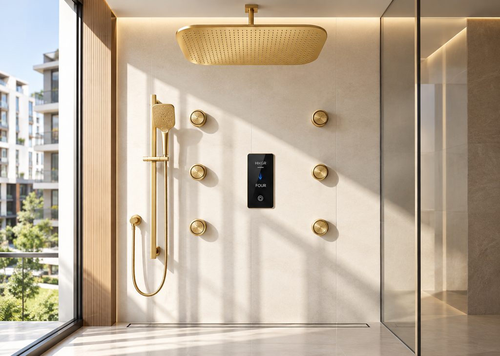 Multifamily Gold Digital Rain Shower 1